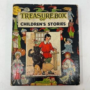 Vintage 1922 Treasure box of children's stories set timeless old classic 0849